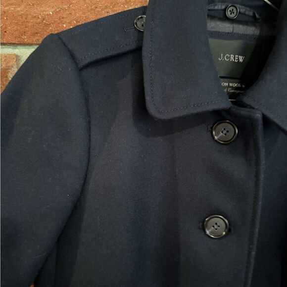 J. Crew Melton Wool Coat with Notched Collar, Like New - Picture 2 of 10